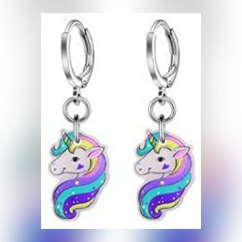 Hypoallergenic Acrylic Dangle Hoop Earrings